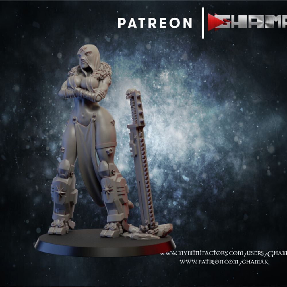 Adepta Sororitas Repentia Сестра Репентия №2 миниатюра для dnd, днд, pathfinder, фентези, Настольная игра, НРИ, Варгейм, РПГ