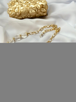 Браслет горный хрусталь крупный золото, Италия