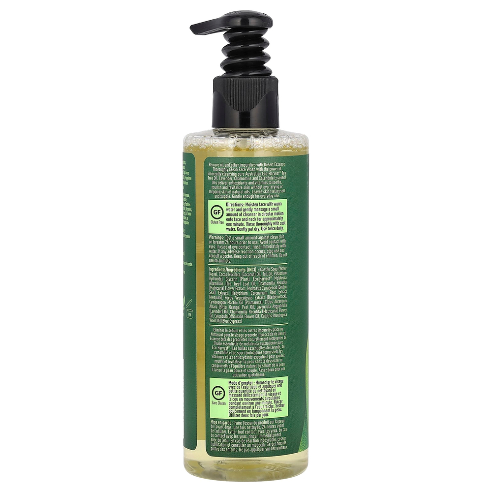 Desert Essence, Thoroughly Clean, средство для умывания, для жирной кожи, 250 мл (8,5 жидк. унции)