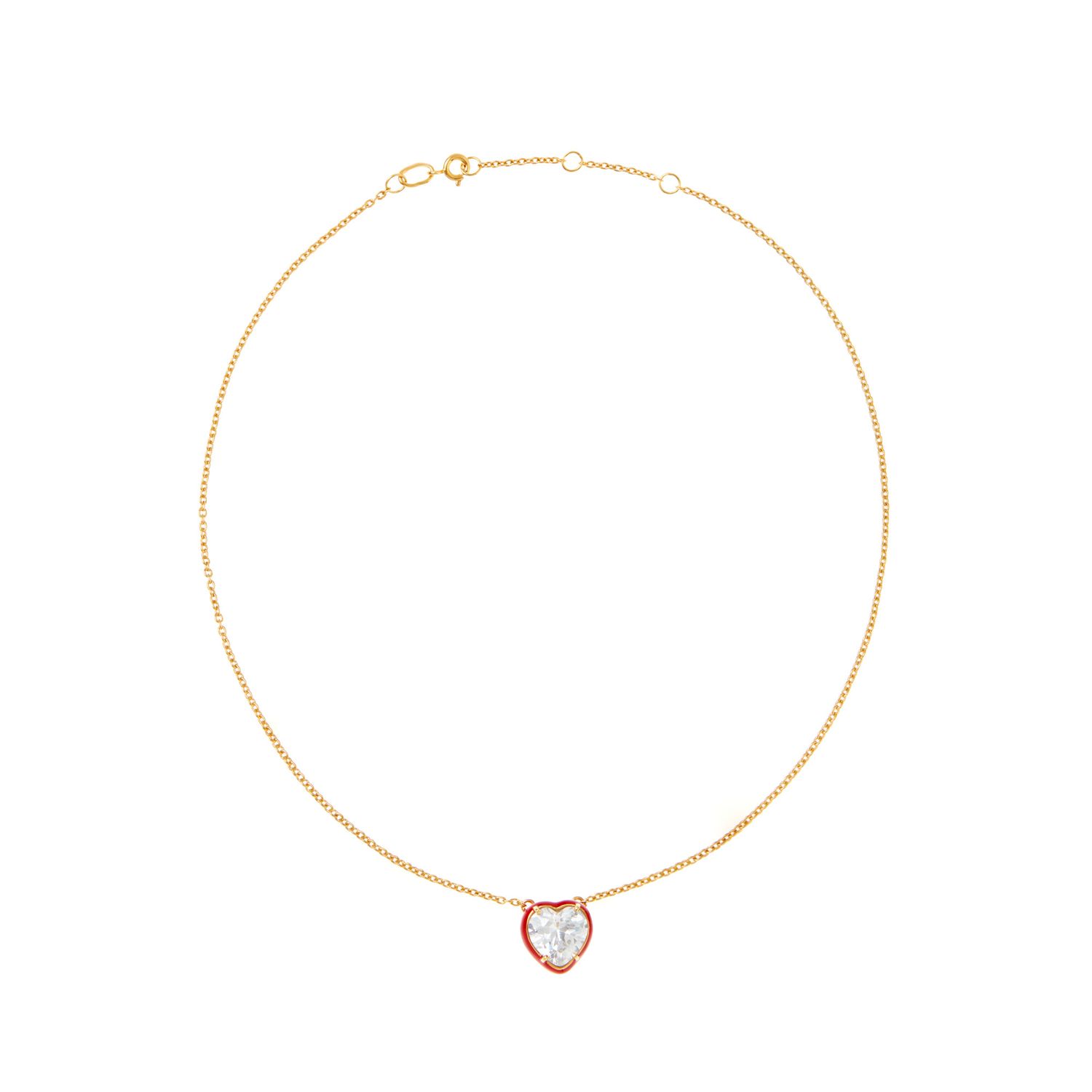 Колье Heart Macaroon Necklace – Strawberry