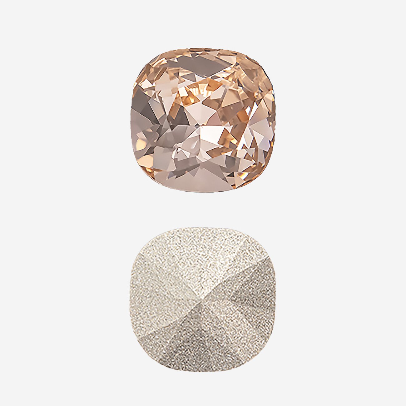 Кристалл Кушон (Сushion), оттенок "Светло-персиковый"/"Light Peach", 12мм