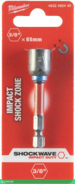 Насадка торцевая Milwaukee Shockwave 1/4" Hex-3/8"x65мм (4932492440)