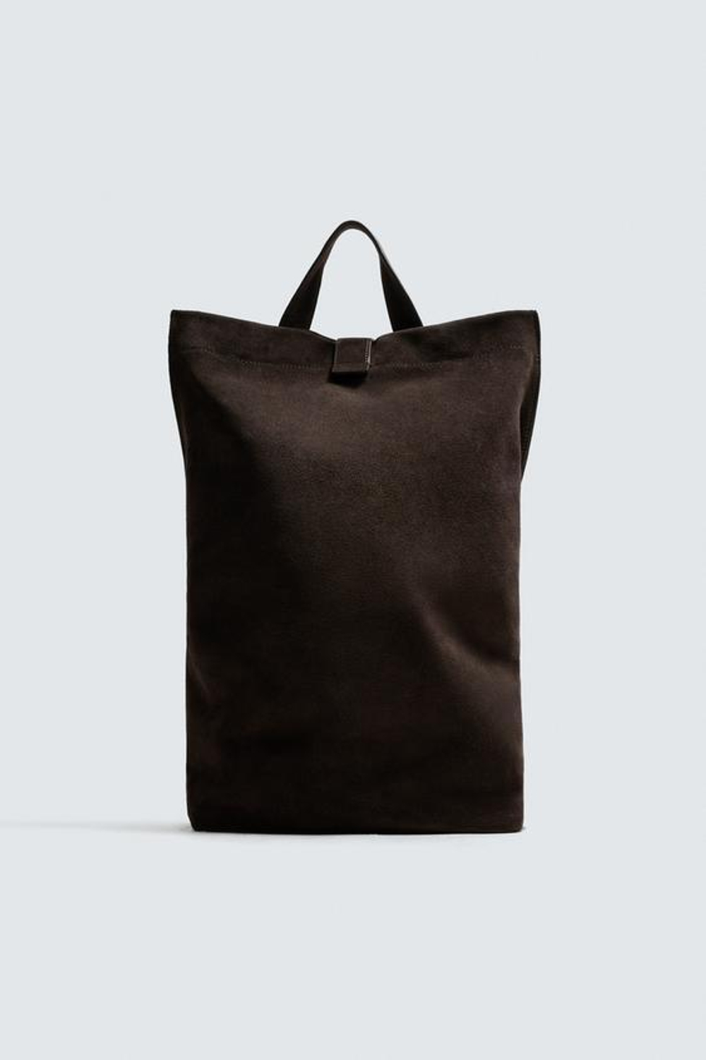 ZARA КОЖАНАЯ СУМКА-ШОПЕР, КОРИЧНЕВЫЙ