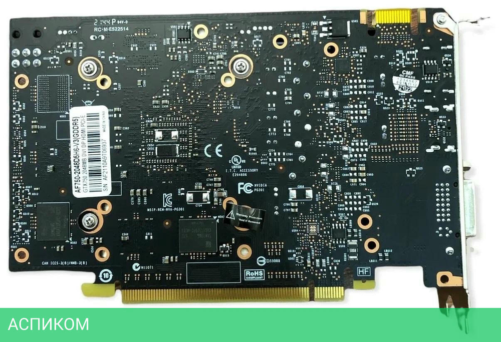 Видеокарта AFOX GeForce GTX750 2GB GDDR5 (AF750-2048D5H6-V3)