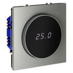 Терморегулятор электронный VOLTUM S70 с индикацией и датчиком, для теплого пола, (сталь)