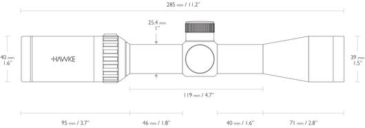 Оптический прицел Hawke Vantage 2-7x32 30/30 (14110)