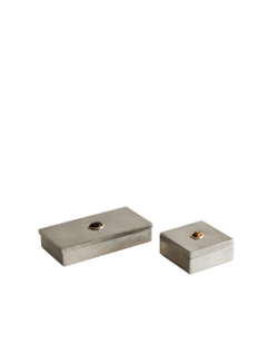 Zara Home Коробка для хранения из нержавеющей стали, цвет серебристый, 10.5 см
