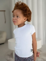 Белая футболка для девочки базовая