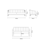 Диван кровать трехместный ENZA HOME SONA EH53261