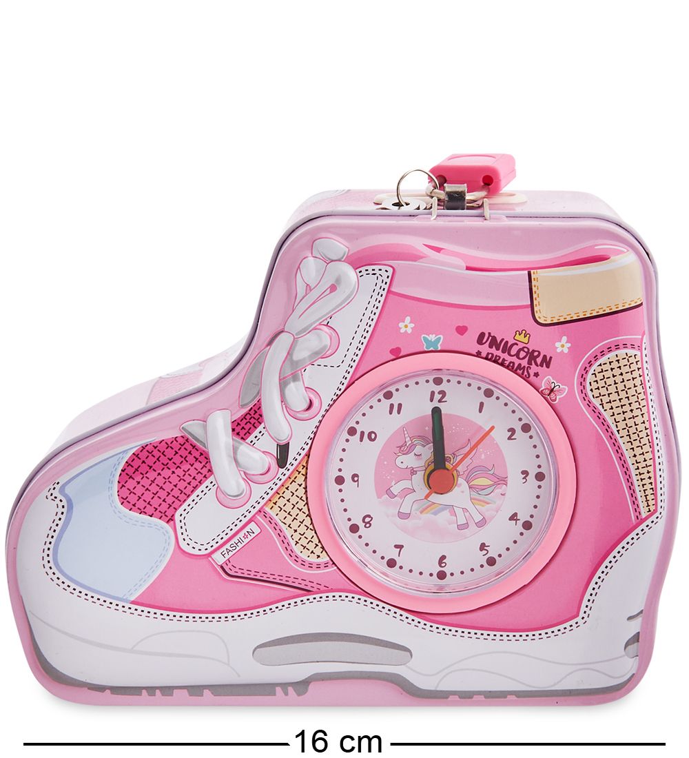 GAEM Art BX- 71/1 Метал. копилка с часами