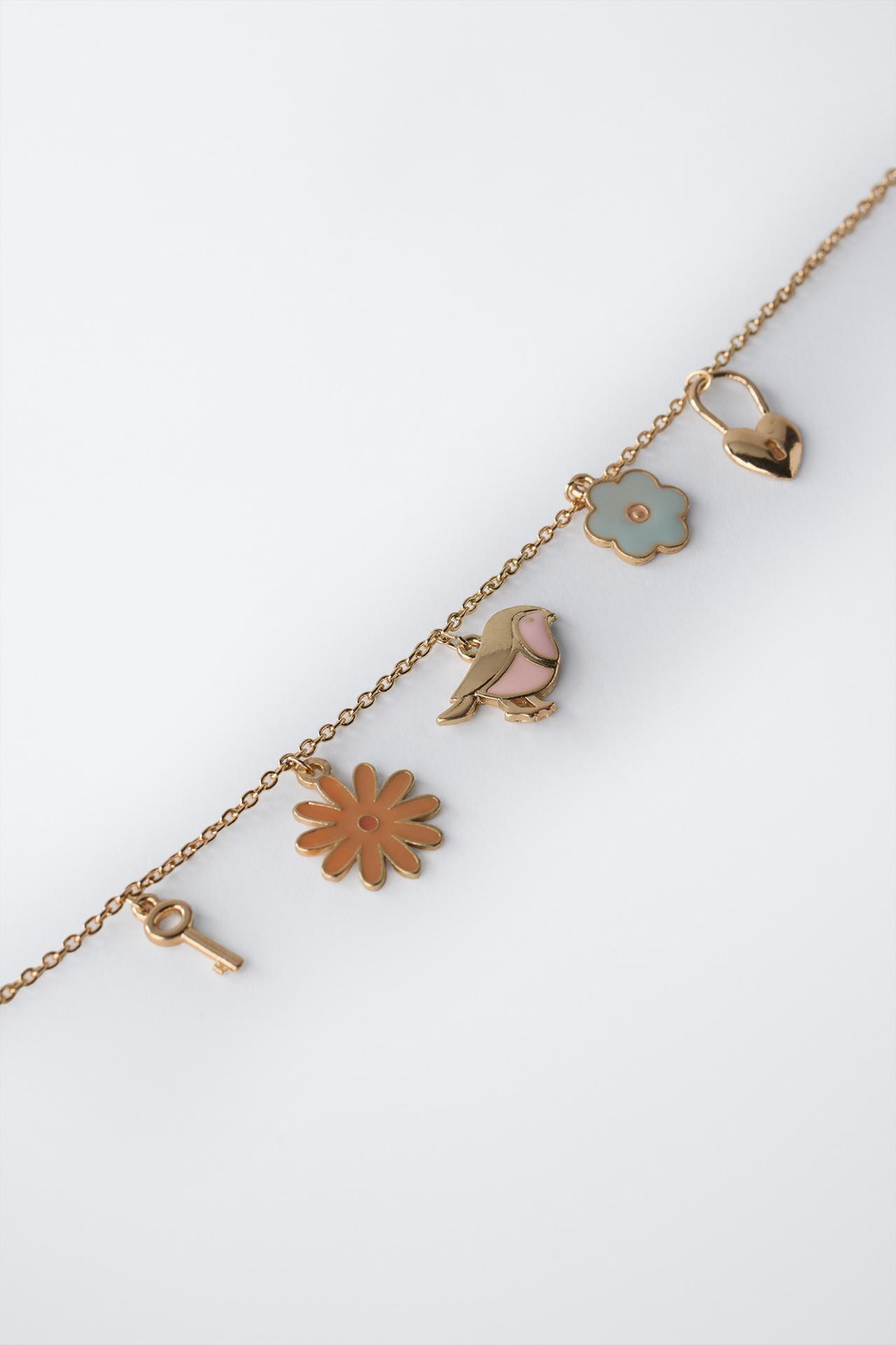 ZARA КОЛЬЕ С ПОДВЕСКАМИ, ЗОЛОТОЙ