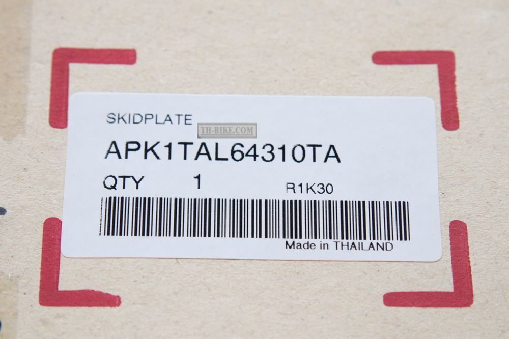 APK1TAL64310TA Skid Plate for Honda CRF300L (2021-UP). Aluminium, Genuine accessory H2C