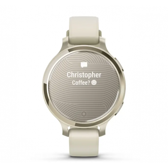 Умные часы Garmin Lily 2 Active кремово-золотые с белым силиконовым ремешком