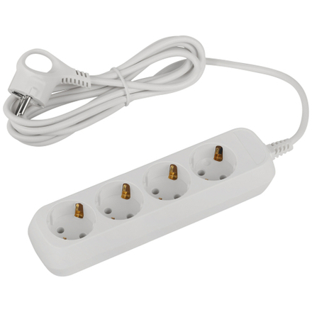 Удлинитель электрический ЭРА UDL-10-430-E Greenline 4 розетки с заземлением 3м ПВС 3x0.75мм2