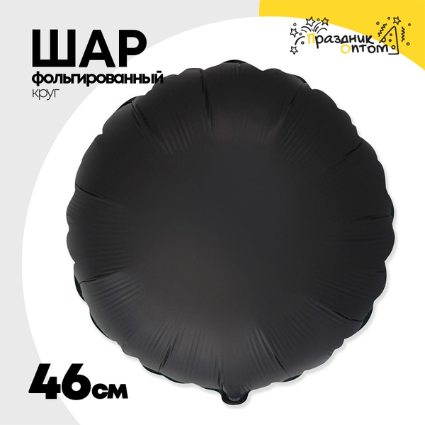 
          Шар фольгированный Круг 46 см (Черный)