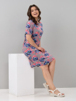 Платье Пкл-137/серый-голубойпион