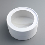 Коробка круглая с окном белая, 16*7см