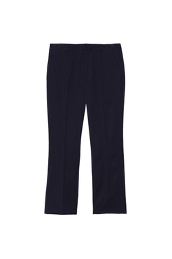 ZARA X BENITO ANTONIO КОСТЮМНЫЕ БРЮКИ-КЛЕШ В ТОНКУЮ ПОЛОСКУ, ТЕМНО-СИНИЙ