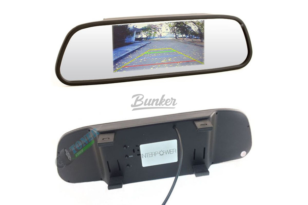 Зеркало-монитор заднего вида InterPower 5 дюймов, (компл.)