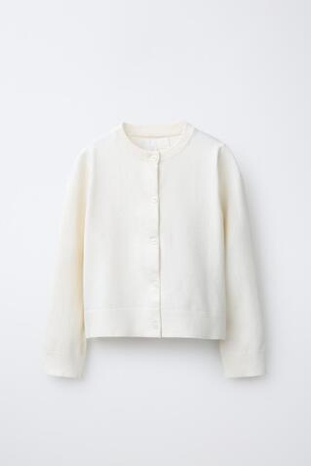 ZARA ОДНОТОННЫЙ КАРДИГАН, ЭКРЮ