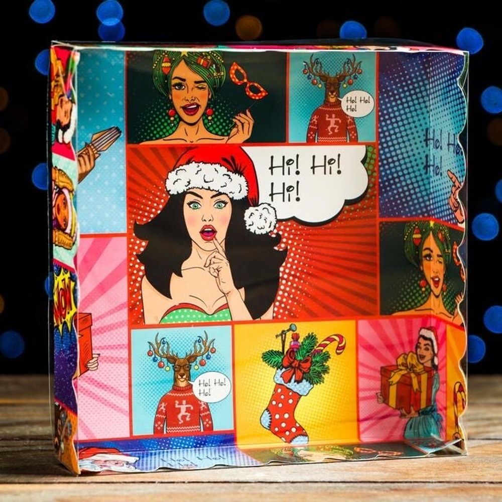 Коробочка для печенья &quot;Pop-art НО!НО!НО!&quot;, 15 х 15 х 3 см