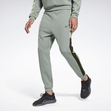 Мужские теннисные штаны Reebok Workout Ready Doubleknit Pants M - зеленый