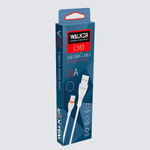 Кабель USB "WALKER" C565 для Micro USB (3.1А), черный