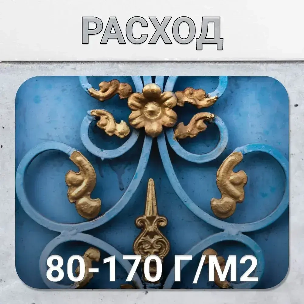 Грунт-эмаль 3 в1 по ржавчине, краска по металлу, краска по дереву серая 1,8 кг