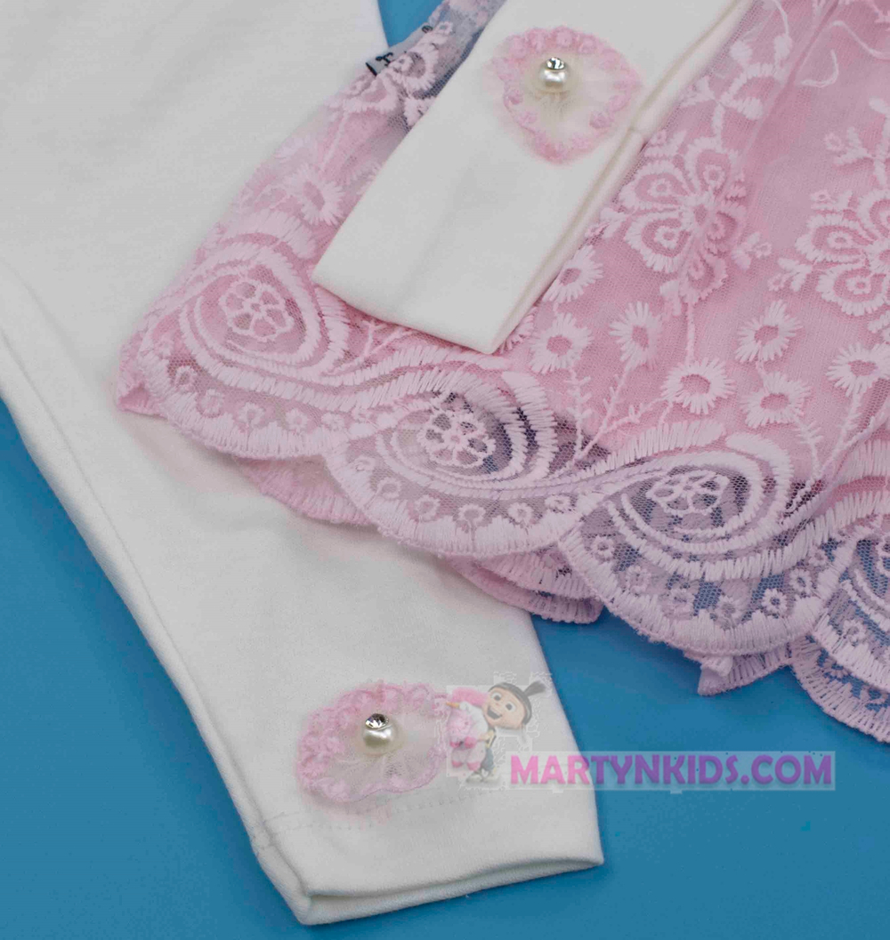 костюм Три цветочка платье + штанишки 4641