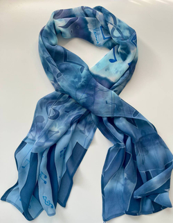 Шарф ручной работы из натурального шелка (2)