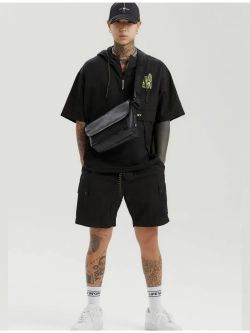 Куртка анорак нейлоновая с коротким рукавом и капюшоном