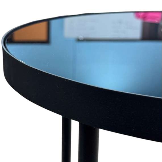 Стол журнальный МеталлАрт М011 стемалит черный/черный