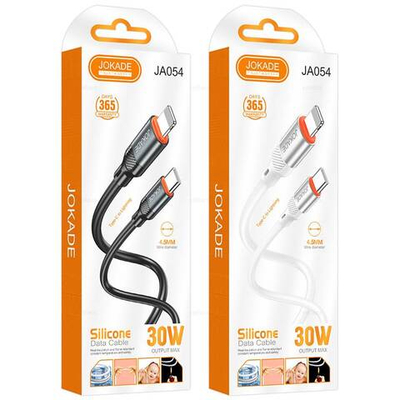 JOKADE JA054, кабель 30W для зарядки и передачи данных Type-C - Lightning