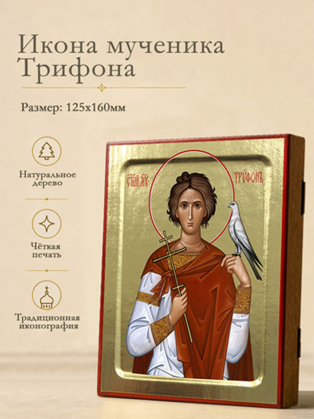 Икона Трифона, мученика на дереве: 125 х 160 (Синопсисъ)