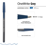 Ручка "OneWrite Grey" шариковая 1.0 мм, синяя (Bruno Visconti)