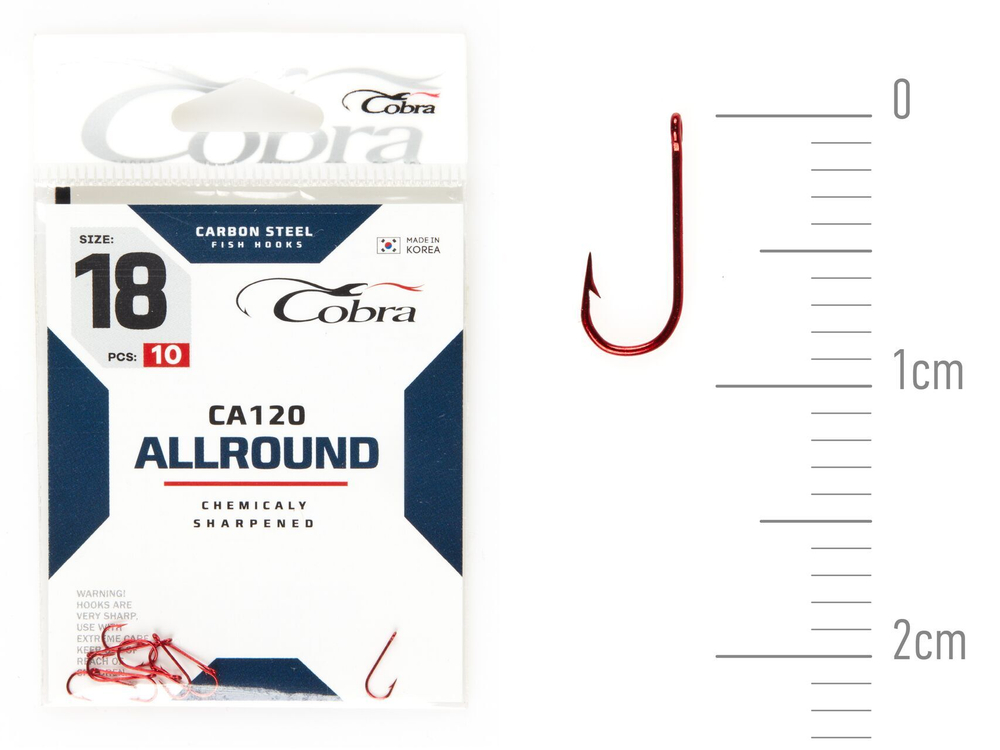 Крючки Cobra Allround MIRAGE сер. CA120 разм. 018 10шт.