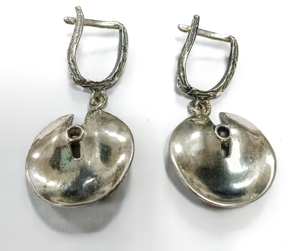 Серьги, ювелирное украшение, серебро 925, с бронзой и чернением, вставка фианиты