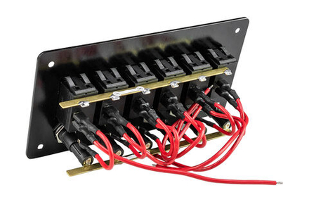 Панель бортового питания, 6 переключателей с предохранителями