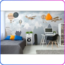 Фотообои флизелиновые в детскую "Детские горы" 500х300 см Luxury Walls AM06205-3