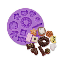 Молд силиконовый для лепки сладостей для ватной игрушки и кукол "Hello Kitty" диаметр 9 см/ Форма для полимерной глины "сладости, печенье, китти, имбирный человечек"