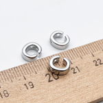 Подвеска-бусина Буква C, цвет серебро (родий), размер 8,5*7 мм, отверстие 1,5 мм, цена за 1 шт