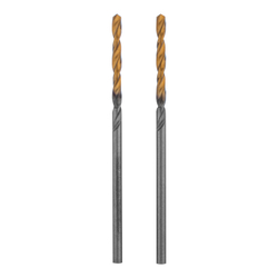 Сверло спиральное по металлу 2 x 49 мм, Р6М5, Golden Tip , 2шт. Denzel