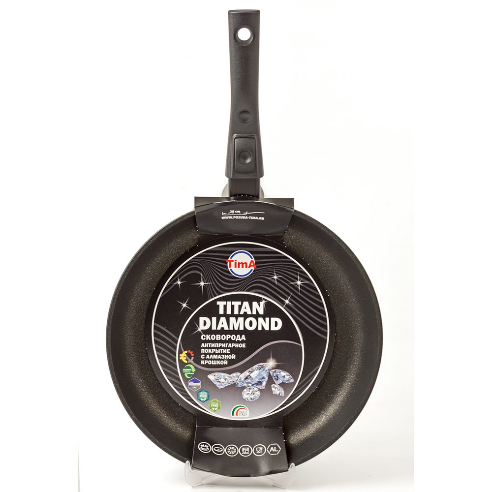 Сковорода TimA Titan Diamond TD-1028 28 см, съемная ручка