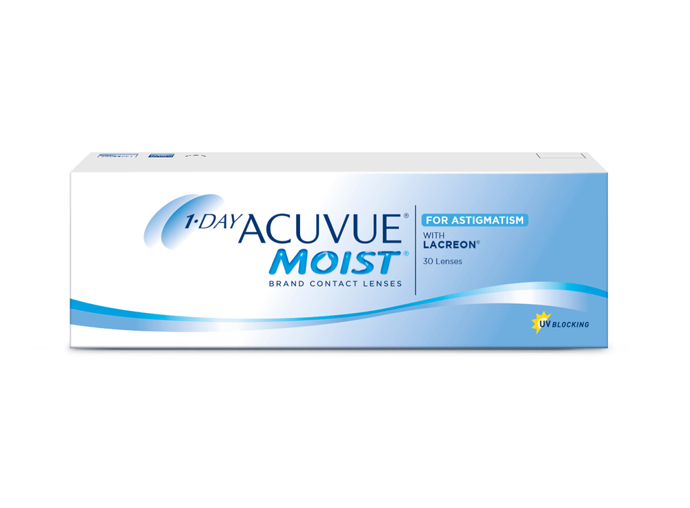 Однодневные торические контактные линзы ACUVUE MOIST 1-Day for ASTIGMATISM 30