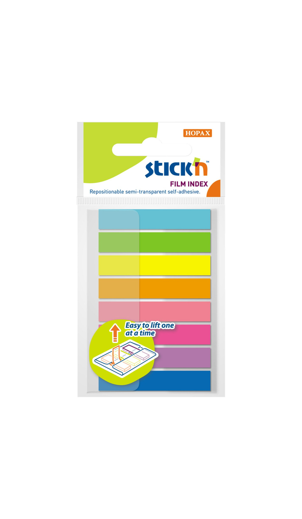 Закладки с л/к 8*45 Stick`n пласт. 8цв.по 20л. Z-сложения 26073