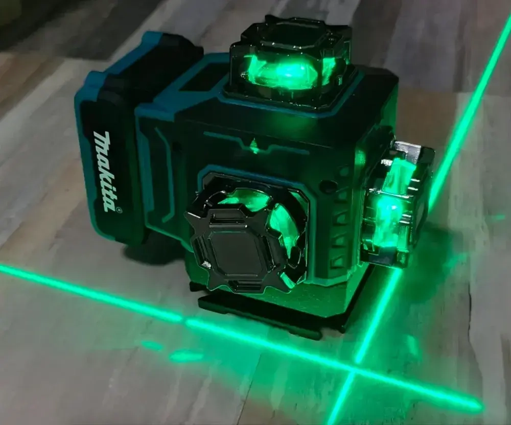 Лазерный уровень 4D 16 лучей 360, нивелир Makita / Макита, с LED-экраном портативный