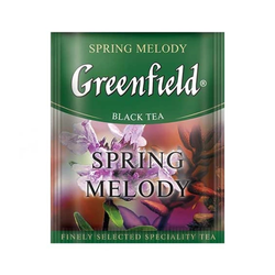Чай «Greenfield Spring Melody» травяной с чабрецом, мятой и листами сморородины - 100 пак*1,5 г