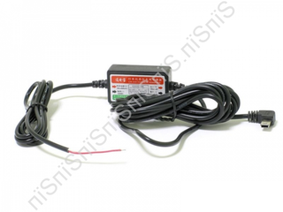 Кабель питания для видео-регистратора miniUSB 3м 5V-2A (скрытой установки) (288А) 3-015