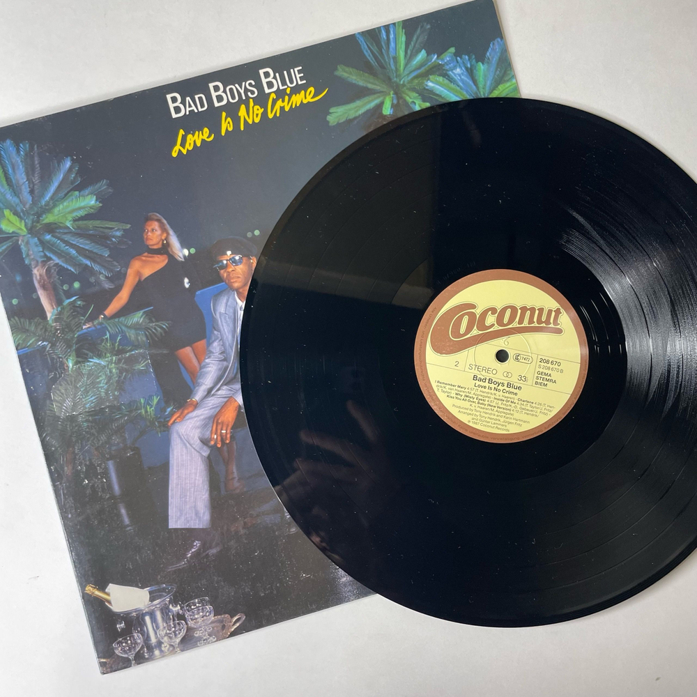 Винтажная виниловая пластинка LP Bad Boys Blue Love Is No Crime (Германия 1987)