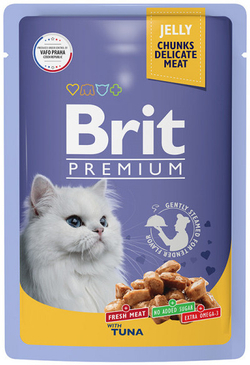 BRIT PREMIUM, Пауч Тунец в желе, 85 гр.